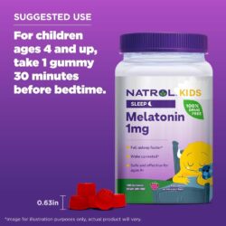 Kẹo dẻo giúp bé ngủ ngon Natrol Kids Melatonin 1mg 180 Gummies Vị dâu 8 keo deo giup be ngu ngon natrol kids melatonin 1mg 180 gummies vi dau 280324 kb
