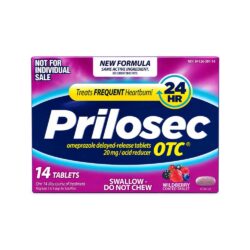 Liệu trình cắt cơn đau dạ dày Prilosec Frequent Heartburn and Acid Reducer 14 viên (Hương dâu)