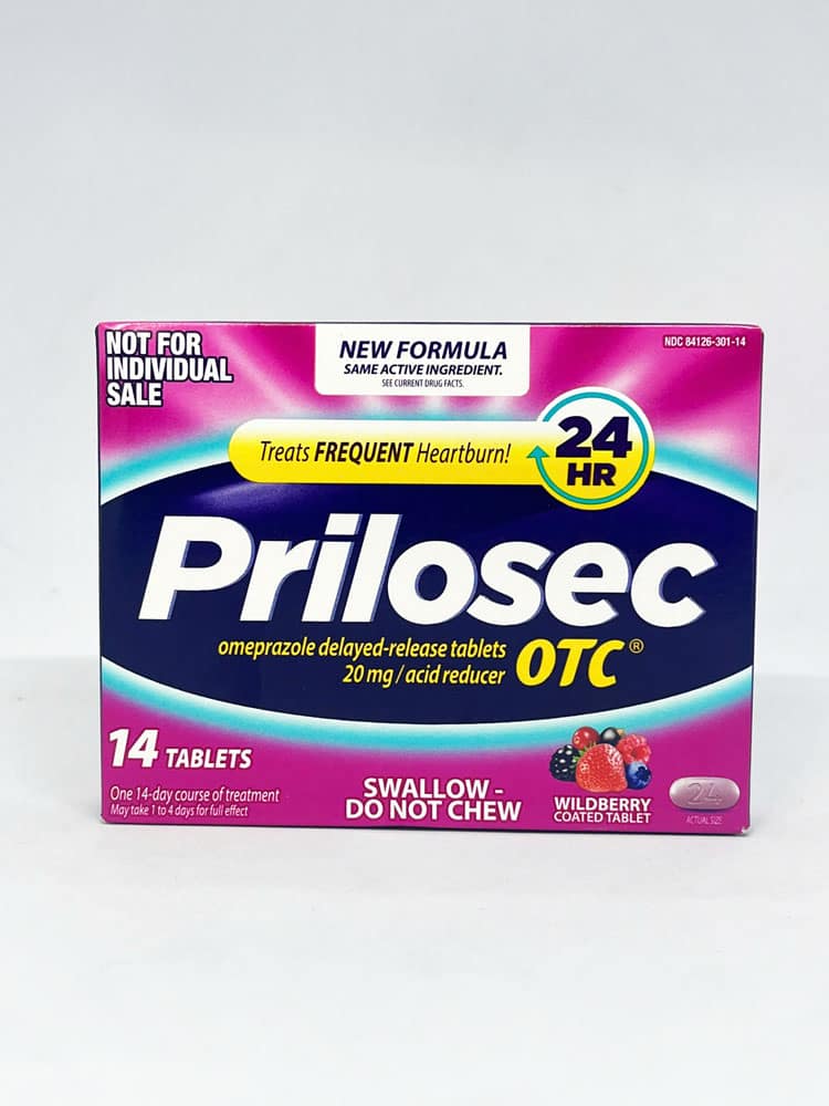 Liệu trình cắt cơn đau dạ dày Prilosec Frequent Heartburn and Acid Reducer 14 viên (Hương dâu) - Ảnh 2
