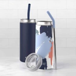 Set 2 Ly giữ nhiệt Ello Fizz 20oz Vacuum Insulated Tumblers 591ml (Blue) 18 set 2 ly giu nhiet ello fizz 20oz vacuum insulated tumblers 591ml blue kh