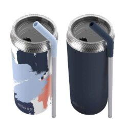 Set 2 Ly giữ nhiệt Ello Fizz 20oz Vacuum Insulated Tumblers 591ml (Blue) 17 set 2 ly giu nhiet ello fizz 20oz vacuum insulated tumblers 591ml blue ki