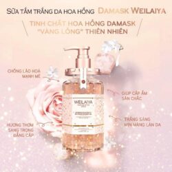 Sữa tắm trắng da cánh hoa hồng Damask Weilaiya Grand Rose Extracts Whitening Shower Gel 450ml 8 sua tam trang da canh hoa hong damask weilaiya grand rose extracts whitening shower gel 450ml kc