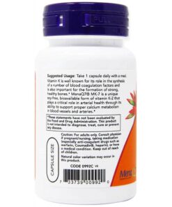 vien uong bo sung vitamin k2 now mk 7 vitamin k2 100mcg 60 capsules kb