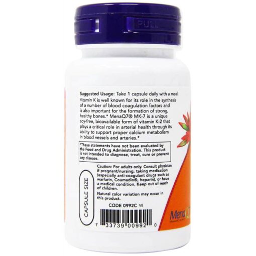 vien uong bo sung vitamin k2 now mk 7 vitamin k2 100mcg 60 capsules kb