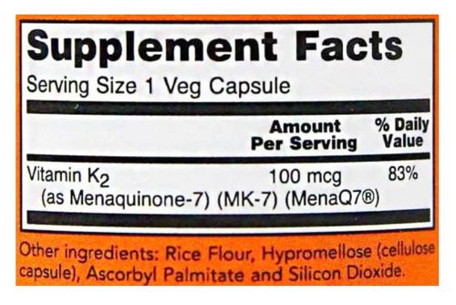 vien uong bo sung vitamin k2 now mk 7 vitamin k2 100mcg 60 capsules kg