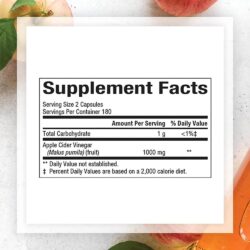 vien uong giam tao natural factors apple cider vinegar 500mg 360 capsules kc