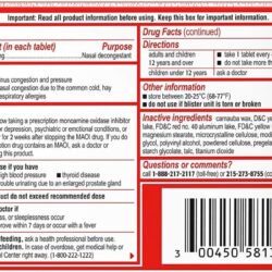 Viên uống thông mũi Sudafed PE Sinus Congestion Non-Drowsy 36 Tablets 11 vien uong thong mui sudafed pe sinus congestion non drowsy 36 tablets kf