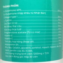 Viên uống trắng da nội sinh Dr. Lacir Glutathione 600 30 viên 19 vien uong trang da noi sinh dr clacir glutathione 600 30 vien 270324 ki