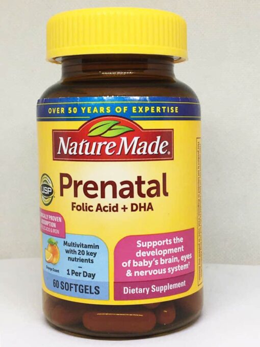 vitamin cho ba bau nature made prenatal multi dha 200mg 60 vien 280924 ka