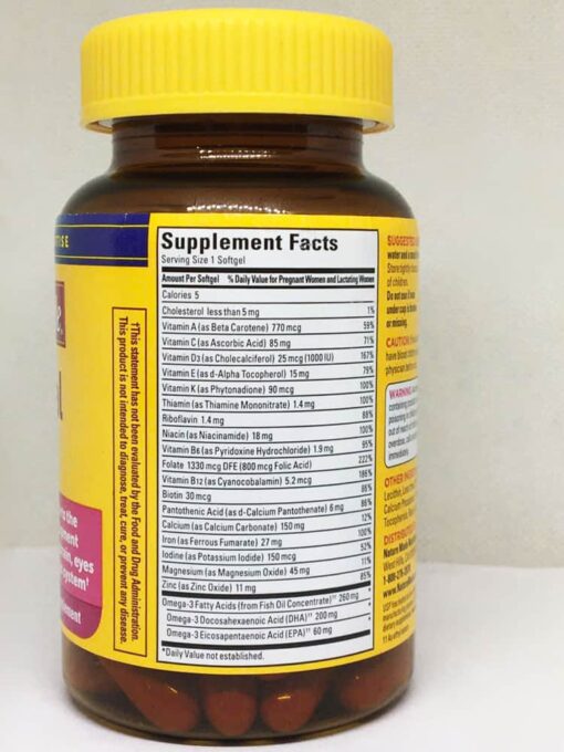 vitamin cho ba bau nature made prenatal multi dha 200mg 60 vien 280924 kb