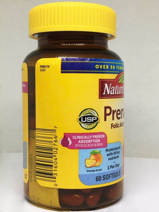 vitamin cho ba bau nature made prenatal multi dha 200mg 60 vien 280924 kd
