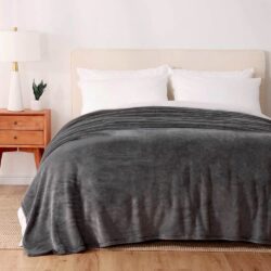 Chăn (mền) Berkshire Luxe Loft Queen Blanket 249cm x 234cm (Gray) 12 chan men berkshire luxe loft queen blanket 249cm x 234cm gray ka