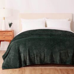 chan men berkshire luxeloft king blanket 284cm x 234cm green forest kb