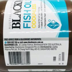 Dầu cá không mùi Blackmores Odourless Fish Oil 1000mg 400 Capsules 11 dau ca khong mui blackmores odourless fish oil 1000mg 400 vien kd