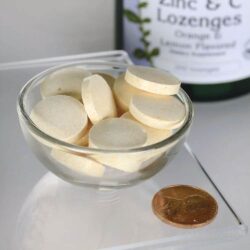 Kẹo ngậm bổ sung kẽm và Vitamin C Swanson Zinc & C 200 Lozenges 8 keo ngam bo sung kem va vitamin c swanson zinc c 200 lozenges kb