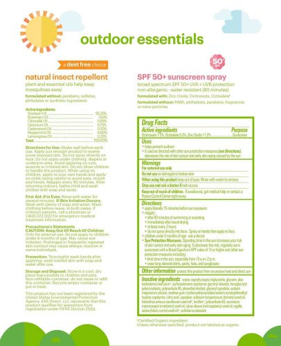 set xit chong nang va chong con trung cho tre em babyganics spf50 sunscreen spray natural insect repellent 177ml x2 kb