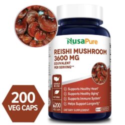 Viên uống chiết xuất nấm linh chi NusaPure Reishi Mushroom 3600mg 200 Capsules 6 vien uong chiet xuat nam linh chi nusapure reishi mushroom 3600mg 200 capsules ka