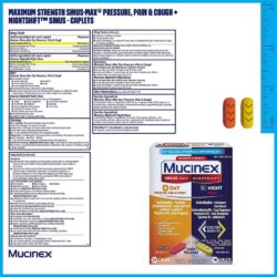 Viên uống giảm cảm ho Mucinex Sinus-Max Day Pressure, Pain, Cough + Nightshift Sinus 40 Caplets 8 vien uong giam cam ho mucinex sinus max day pressure pain cough nightshift sinus 40 caplets ke
