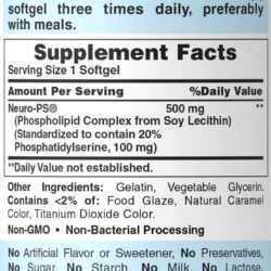 Viên uống tăng cường tuần hoàn não, cải thiện trí nhớ Puritan’s Pride Neuro-PS Phosphatidylserine 100mg 120 Softgels 13 vien uong tang cuong tuan hoan nao cai thien tri nho puritans pride neuro ps phosphatidylserine 100mg 120 softgels ka