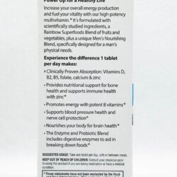 vitamin cho nam rainbow light mens one multivitamin 120 tablets ke