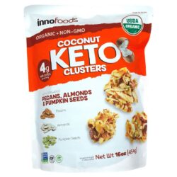 banh dua phu cac loai hat inno foods organic coconut keto clusters 454g kb