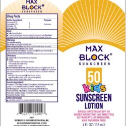 kem chong nang cho be max block kids sunscreen lotion spf50 118ml kb