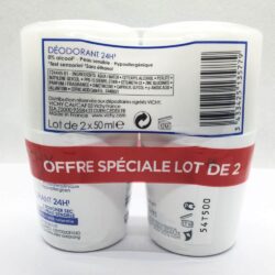 lan khu mui cho da nhay cam vichy deodorant 24h toucher sec peau sensible set 2x 50ml kc