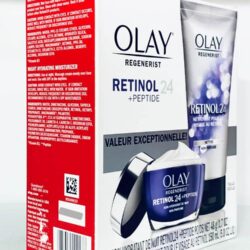 set kem duong va sua rua mat olay regenerist retinol 24 peptide night hydrating moisturizer 48g cleanser 150ml krb