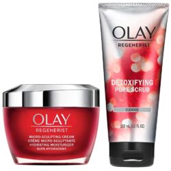 Set kem dưỡng và sữa rửa mặt tẩy tế bào chết Olay Regenerist Cream 48g + Scrub Cleanser 150ml 17 set kem duong va sua rua mat tay te bao chet olay regenerist cream 48g scrub cleanser 150ml km