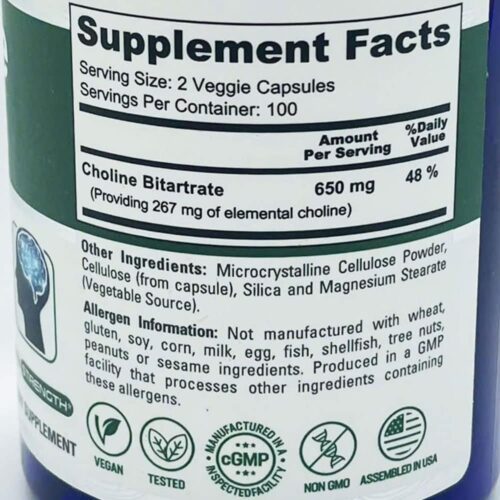 Viên uống bổ sung Choline NusaPure Choline Bitartrate 650mg 200 Capsules 14 vien uong bo sung choline nusapure choline bitartrate 650mg 200 capsules 011025 ka