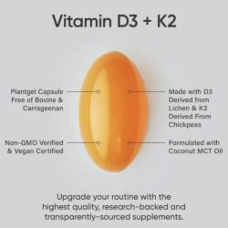 Viên uống bổ sung Vitamin D3, K2 SR Vitamin D3 + K2 with Coconut Oil 125mcg (5000IU) 60 Softgels 8 vien uong bo sung vitamin d3 k2 sr vitamin d3 k2 with coconut oil 125mcg 5000iu 60 softgels kna