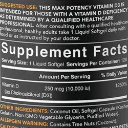Viên uống bổ sung Vitamin D3 SR Vitamin D3 with Coconut Oil 250mcg (10000IU) 120 Softgels 12 vien uong bo sung vitamin d3 sr vitamin d3 with coconut oil 250mcg 10000iu 120 softgels ka
