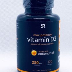 Viên uống bổ sung Vitamin D3 SR Vitamin D3 with Coconut Oil 250mcg (10000IU) 120 Softgels 8 vien uong bo sung vitamin d3 sr vitamin d3 with coconut oil 250mcg 10000iu 120 softgels kb