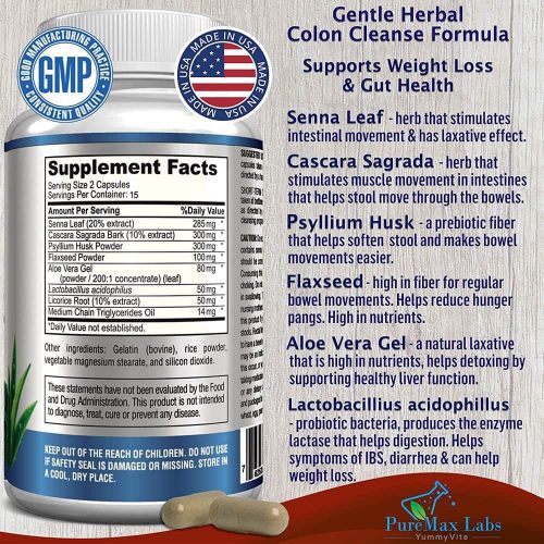 vien uong ho tro tieu hoa khoe manh puremax labs 15 day colon cleanse 30 capsules kd