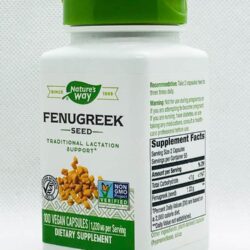 vien uong loi sua natures way fenugreek seed 1220mg 100 capsules kf