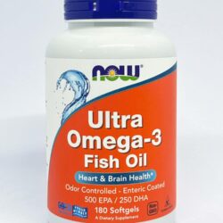 dau ca omega 3 now ultra omega 3 500 epa 250 dha 180 softgels 180525 ka