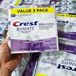 Kem đánh răng Crest 3D White Brilliance Toothpaste 110g (Lốc 3 tuýp) 15 kem danh rang crest 3d white brilliance toothpaste 110g loc 3 tuyp ke