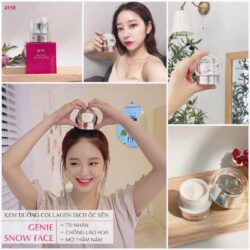 kem duong trang da genie snow face collagen cream 20g ke