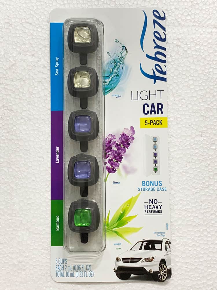 Nước hoa xe hơi Febreze Light Car Set 5 cái x2ml (Sea Spray, Lavender,  Bamboo) – Wowmart VN | 100% hàng ngoại nhập