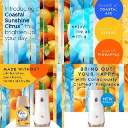 Set máy xịt thơm phòng tự động Glade chạy pin + 3 chai tinh dầu (Coastal Sunshine Citrus) 10 set may xit thom phong tu dong glade chay pin 3 chai tinh dau coastal sunshine citrus ka