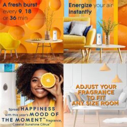 Set máy xịt thơm phòng tự động Glade chạy pin + 3 chai tinh dầu (Coastal Sunshine Citrus) 11 set may xit thom phong tu dong glade chay pin 3 chai tinh dau coastal sunshine citrus kb