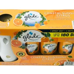Set máy xịt thơm phòng tự động Glade chạy pin + 3 chai tinh dầu (Coastal Sunshine Citrus) 8 set may xit thom phong tu dong glade chay pin 3 chai tinh dau coastal sunshine citrus kc