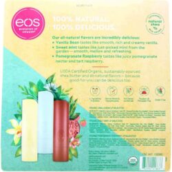 Son dưỡng môi Eos Organic Lip Balm 9 thỏi (Vanilla Bean, Sweet Mint, Pomegranate Raspberry) 10 son duong moi eos organic lip balm 9 thoi kf