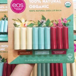 Son dưỡng môi Eos Organic Lip Balm 9 thỏi (Vanilla Bean, Sweet Mint, Pomegranate Raspberry) 9 son duong moi eos organic lip balm 9 thoi kg