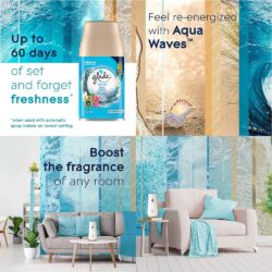 Tinh dầu cho máy xịt thơm phòng tự động Glade Aqua Waves 175g x4 13 tinh dau cho may xit thom phong tu dong glade aqua waves 175g x4 ke
