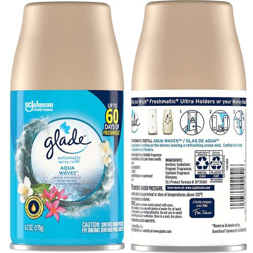 Tinh dầu cho máy xịt thơm phòng tự động Glade Aqua Waves 175g x4 17 tinh dau cho may xit thom phong tu dong glade aqua waves 175g x4 kf