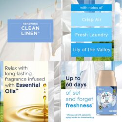 Tinh dầu cho máy xịt thơm phòng tự động Glade Clean Linen 175g x4 10 tinh dau cho may xit thom phong tu dong glade clean linen 175g x4 ke