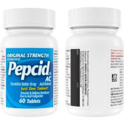 Viên uống giảm đầy hơi, ợ nóng Pepcid AC Original Strength 60 Tablets 14 vien uong giam day hoi o nong pepcid ac original strength 60 tablets ke