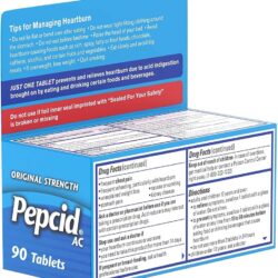Viên uống giảm đầy hơi, ợ nóng Pepcid AC Original Strength 90 Tablets 15 vien uong giam day hoi o nong pepcid ac original strength 90 tablets kc