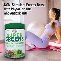 Bột thực phẩm xanh hữu cơ Country Farms Super Greens Powder 300g Unflavored 18 bot thuc pham xanh huu co country farms super greens powder 300g unflavored kb